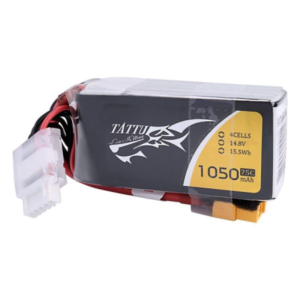 LiPo Аккумулятор Tattu 1050mAh 14.8V 75C 4S1P (XT60) Online Sale