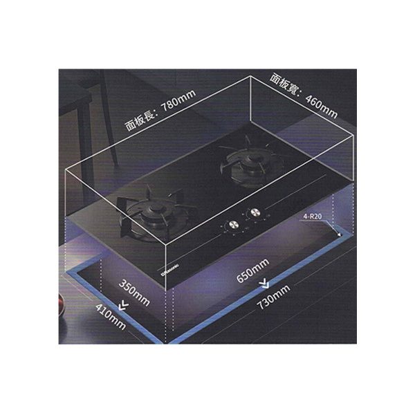 Rasonic 樂信 78cm 嵌入式雙頭石油氣煮食爐 Sale