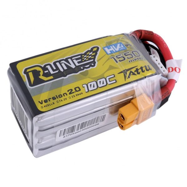 Высоковольтный LiPo Аккумулятор Tattu R-Line Version 2.0 1550mAh 100C 4S1(XT60) For Discount