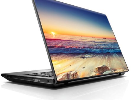 Beach Tide Water Rocks Sunset Universal 13 to 16 inch wide laptop Skin Supply