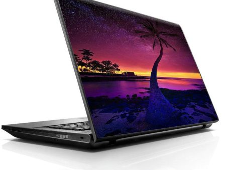 Palm Tree Stars And Sunset Purple Universal 13 to 16 inch wide laptop Skin Fashion