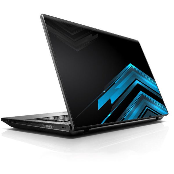 Black Blue Sharp Design Edge Universal 13 to 16 inch wide laptop Skin Online