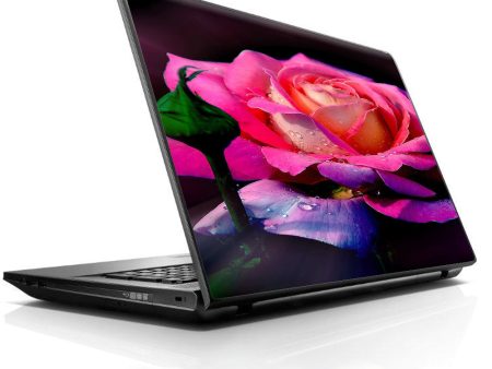 Beautiful Rose Flower Pink Purple Universal 13 to 16 inch wide laptop Skin Fashion