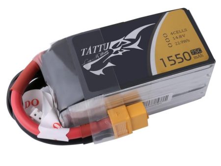 LiPo Аккумулятор Tattu 1550mAh 4S1P 14.8V 75C (XT60) Discount