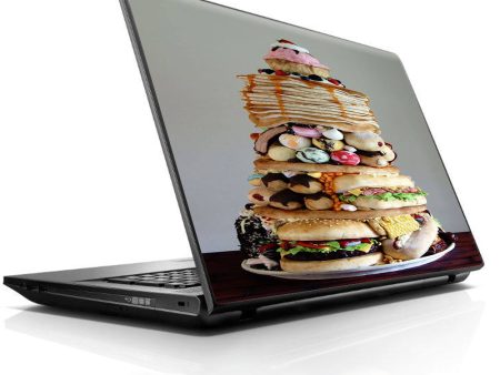 Ultimate Foodie Stack All Foods Universal 13 to 16 inch wide laptop Skin Supply