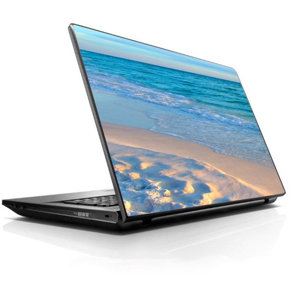 Beach White Sands Blue Water Universal 13 to 16 inch wide laptop Skin Online now